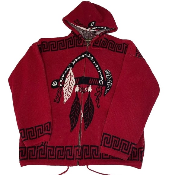 Vintage Tejidos Ruminahui Sweater - Indigenous Print - Wool - Men’s Size XL - Picture 1 of 12